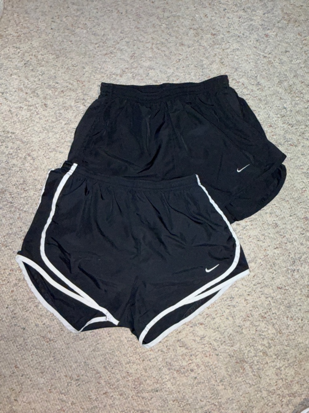 Nike Black Running Shorts with White Trim/Black Trim size small